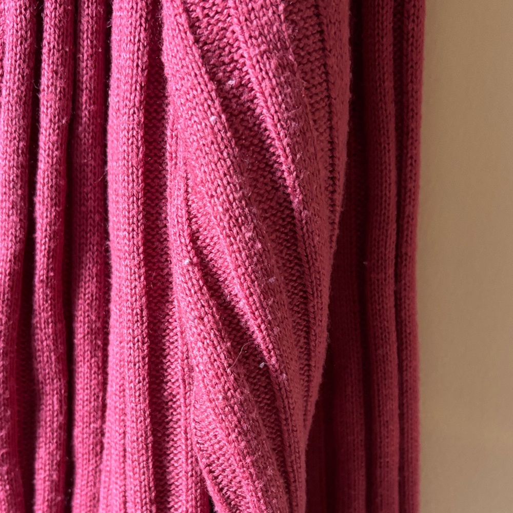 Blue Buttercup Boutique Open-Front Ribbed Cardigan Sweater - Raspberry Pink - Picture 8 of 16